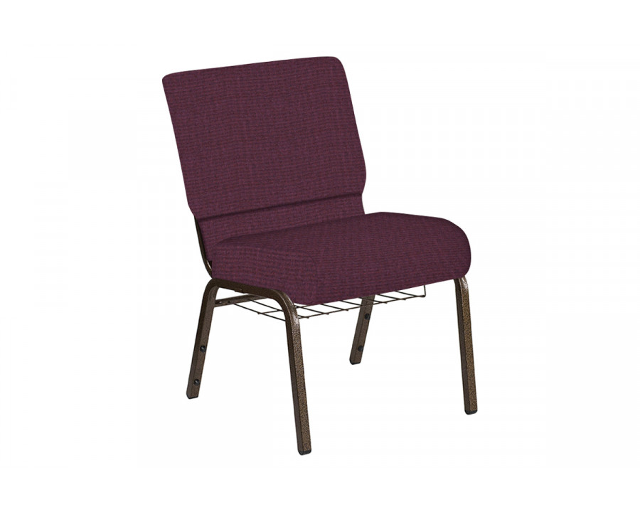 BLNK Church Chair in Interweave with Gold Vein Frame - Amethyst, 21"W