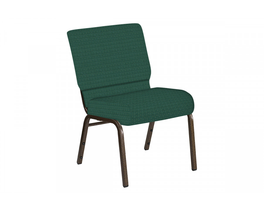 BLNK Church Chair in Jewel with Gold Vein Frame - Emerald, 21"W