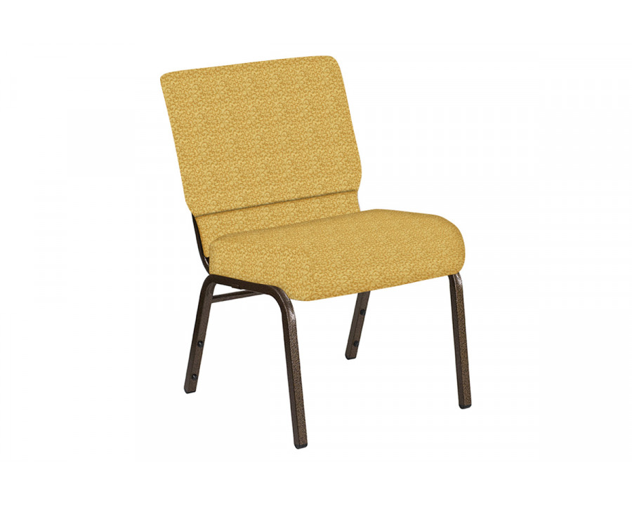 BLNK Church Chair in Lancaster with Gold Vein Frame - Khaki, 21"W