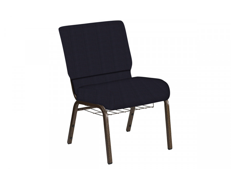 BLNK Church Chair in Mainframe with Gold Vein Frame - Blazer, 21"W, with Book Rack