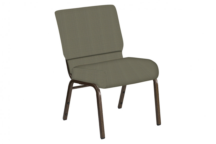 BLNK™ Church Chair in Mainframe with Gold Vein Frame - Pebble, 21"W