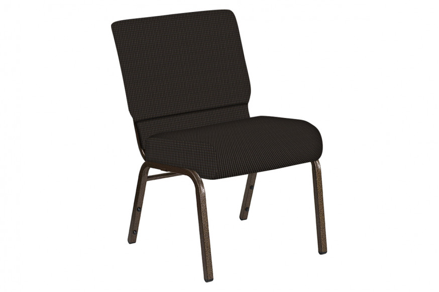 BLNK™ Church Chair in Mainframe with Gold Vein Frame - Truffle, 21"W