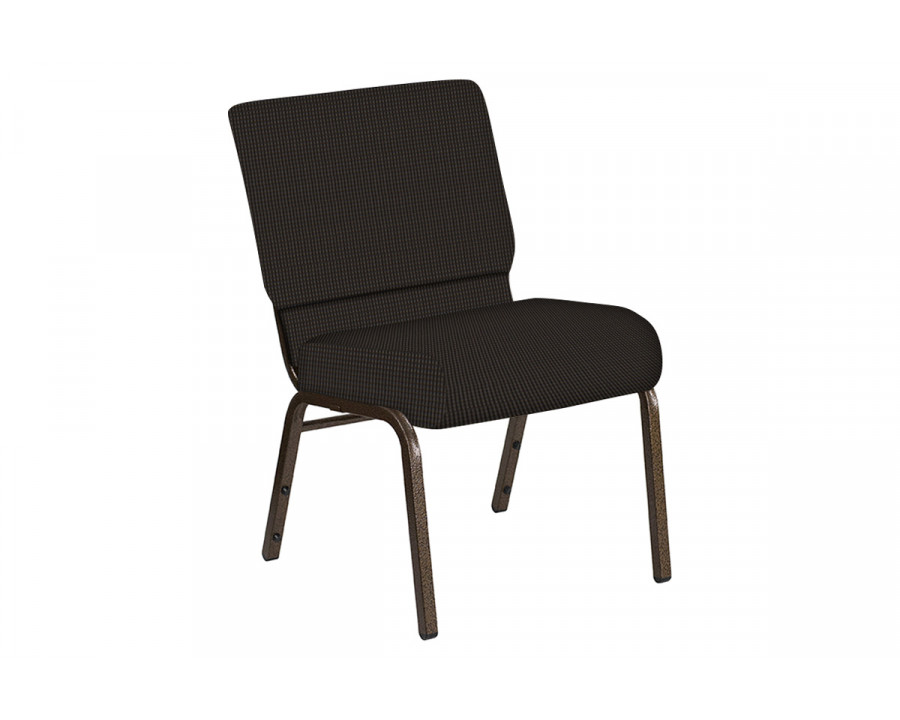 BLNK Church Chair in Mainframe with Gold Vein Frame - Truffle, 21"W