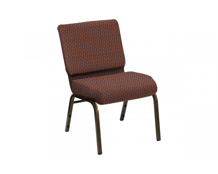 BLNK HERCULES Series Church Chair in Mission with Gold Vein Frame - Burgundy, 21"W