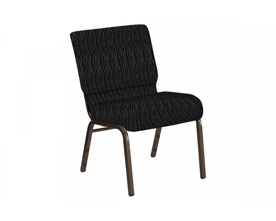 BLNK Church Chair in Mystery with Gold Vein Frame - Ebony, 21"W