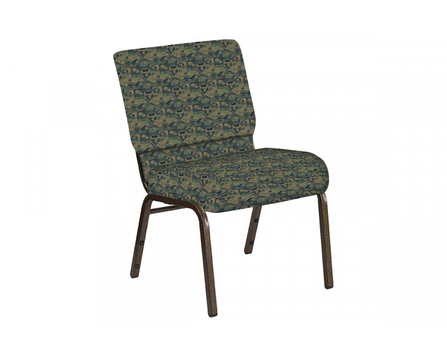 BLNK Church Chair in Perplex with Gold Vein Frame - Clover, 21"W