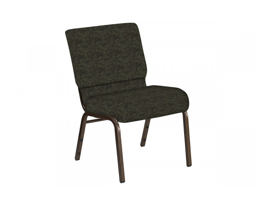 BLNK Church Chair in Perplex with Gold Vein Frame - Mint Chocolate, 21"W