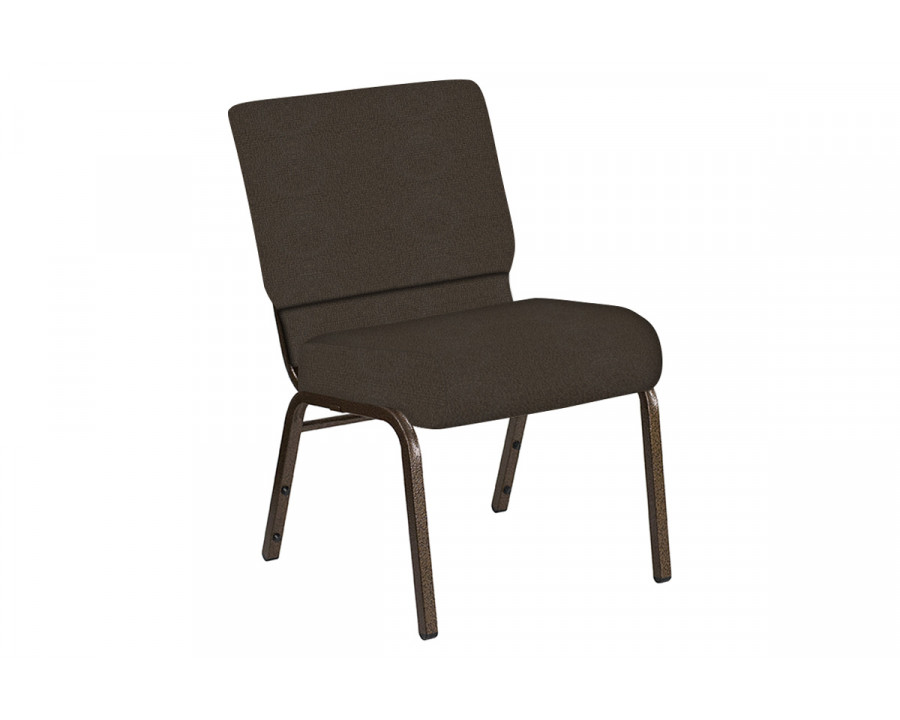 BLNK Church Chair in Phoenix with Gold Vein Frame - Chocolate, 21"W