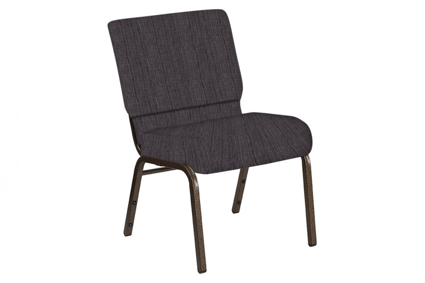 BLNK™ Church Chair in Sammie Joe with Gold Vein Frame - Chocolate, 21"W