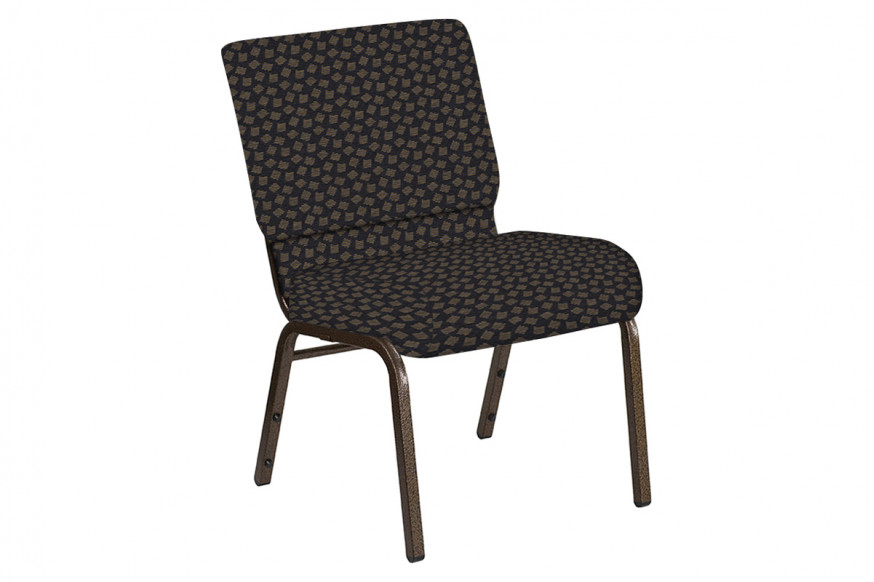 BLNK™ Church Chair in Scatter with Gold Vein Frame - Pepper, 21"W