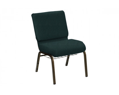 BLNK HERCULES Series Church Chair in Sherpa with Gold Vein Frame