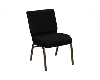 BLNK - HERCULES Series Church Chair in Sherpa with Gold Vein Frame