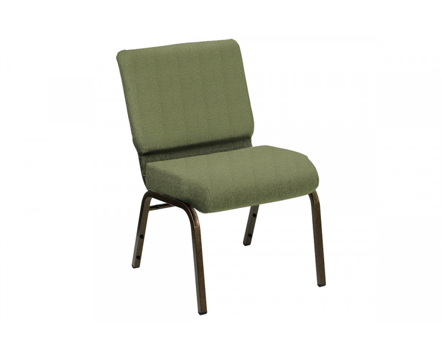 BLNK HERCULES Series Church Chair in Shire with Gold Vein Frame - Dill, 21"W