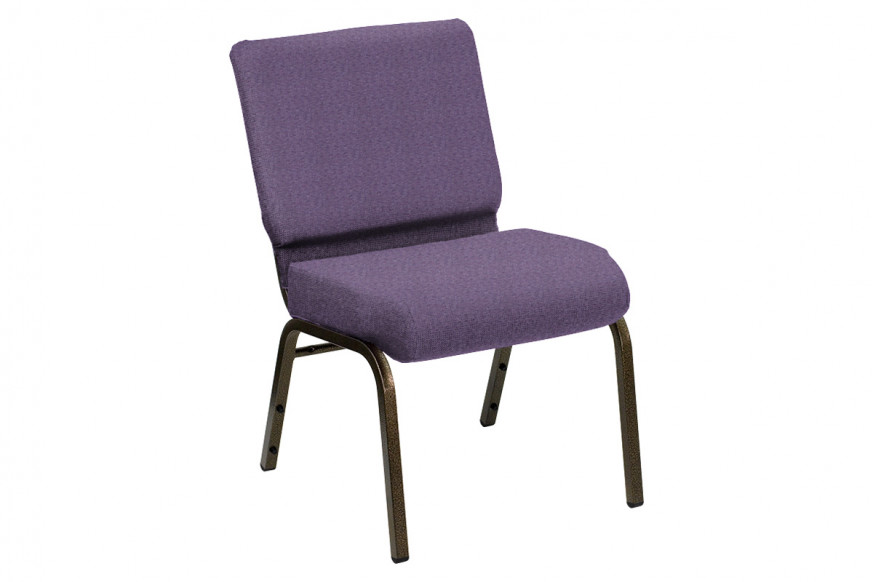 BLNK™ HERCULES Series Church Chair in Shire with Gold Vein Frame - Gray Lilac, 21"W