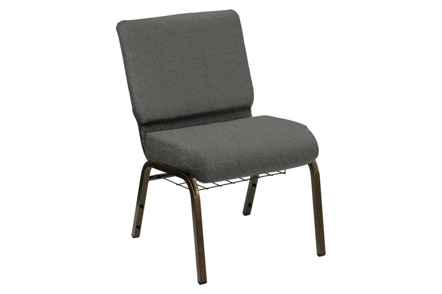 BLNK™ HERCULES Series Church Chair in Shire with Gold Vein Frame - Heath, 21"W, with Book Rack