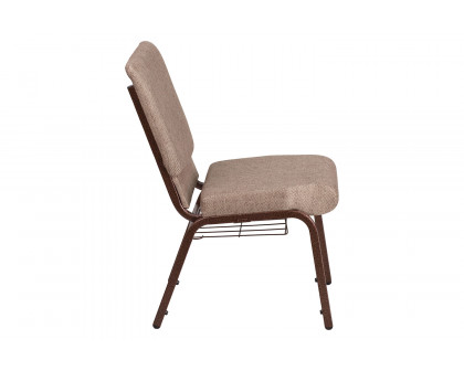 BLNK - HERCULES Series Fabric Church Chair with Book Rack and Copper Vein Frame