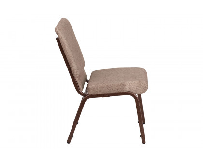 BLNK™ HERCULES Series Fabric Stacking Church Chair with Copper Vein Frame - Beige