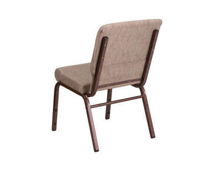 BLNK™ HERCULES Series Fabric Stacking Church Chair with Copper Vein Frame - Beige