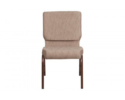 BLNK™ HERCULES Series Fabric Stacking Church Chair with Copper Vein Frame - Beige