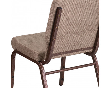 BLNK™ HERCULES Series Fabric Stacking Church Chair with Copper Vein Frame - Beige