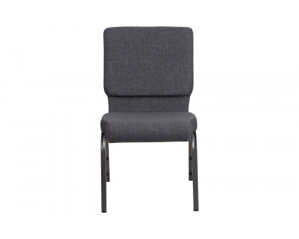 BLNK™ HERCULES Series Fabric Stacking Church Chair with Silver Vein Frame - Dark Gray