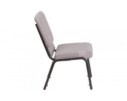 BLNK™ HERCULES Series Fabric Stacking Church Chair with Silver Vein Frame - Gray Dot