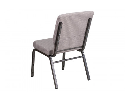 BLNK™ HERCULES Series Fabric Stacking Church Chair with Silver Vein Frame - Gray Dot