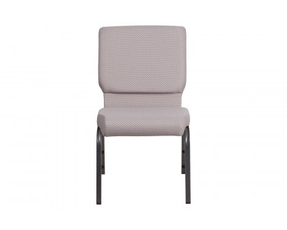 BLNK™ HERCULES Series Fabric Stacking Church Chair with Silver Vein Frame - Gray Dot