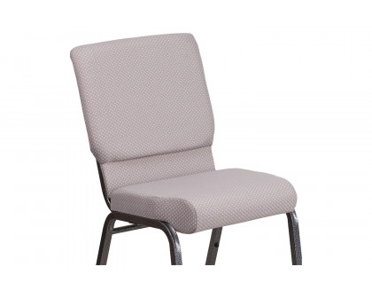 BLNK™ HERCULES Series Fabric Stacking Church Chair with Silver Vein Frame - Gray Dot