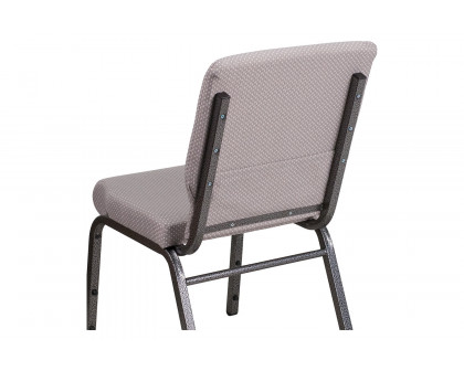 BLNK™ HERCULES Series Fabric Stacking Church Chair with Silver Vein Frame - Gray Dot