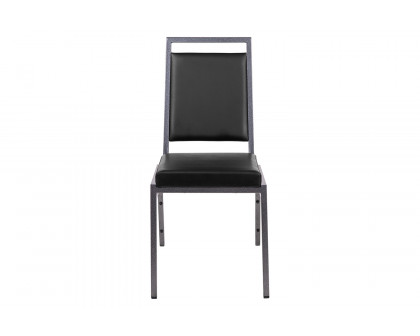 BLNK - HERCULES Series Vinyl Square Back Stacking Banquet Chair with Silver Vein Frame