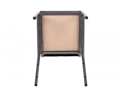 BLNK - HERCULES Series Vinyl Square Back Stacking Banquet Chair with Silver Vein Frame