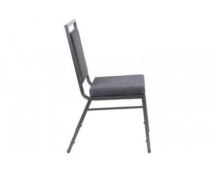 BLNK - HERCULES Series Fabric Square Back Stacking Banquet Chair with Silver Vein Frame