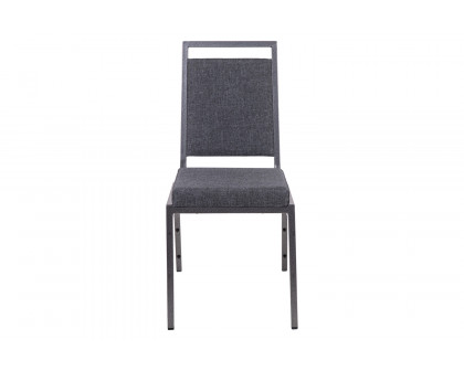 BLNK - HERCULES Series Fabric Square Back Stacking Banquet Chair with Silver Vein Frame