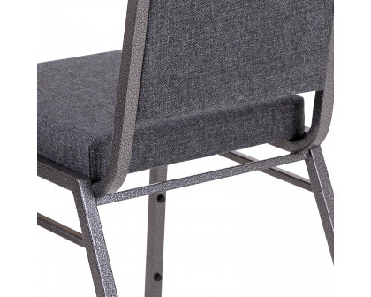 BLNK - HERCULES Series Fabric Square Back Stacking Banquet Chair with Silver Vein Frame