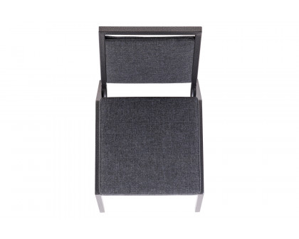 BLNK - HERCULES Series Fabric Square Back Stacking Banquet Chair with Silver Vein Frame