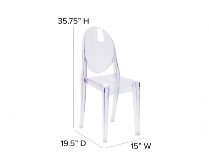 BLNK - Cheryl Ghost Side Chair in Transparent Crystal