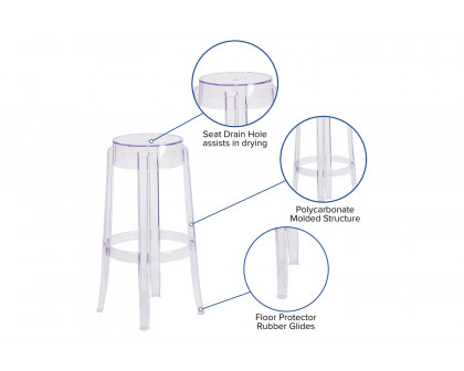 BLNK Laney Transparent Stool - 29.75"H