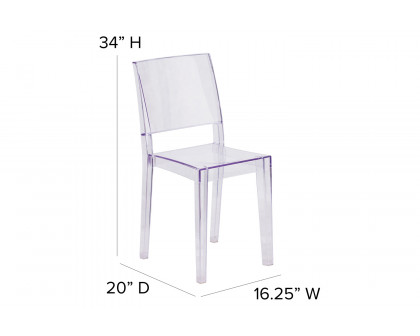 BLNK - Phantom Series Transparent Stacking Side Chair