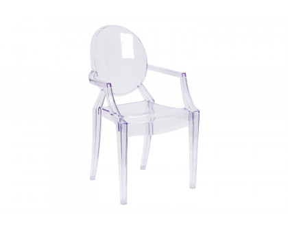 BLNK - Shirley Ghost Chair with Arms in Transparent Crystal