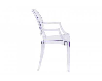 BLNK - Shirley Ghost Chair with Arms in Transparent Crystal