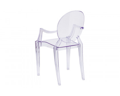 BLNK - Shirley Ghost Chair with Arms in Transparent Crystal