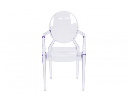 BLNK - Shirley Ghost Chair with Arms in Transparent Crystal