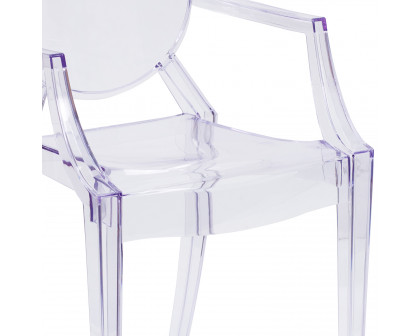 BLNK - Shirley Ghost Chair with Arms in Transparent Crystal