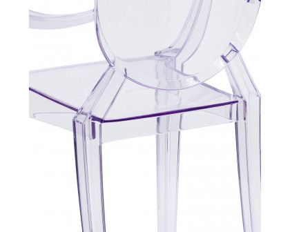 BLNK - Shirley Ghost Chair with Arms in Transparent Crystal