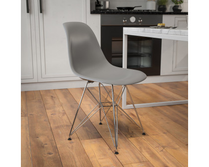 BLNK Elon Series Plastic Chair with Chrome Base