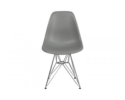 BLNK™ Elon Series Plastic Chair with Chrome Base - Moss Gray