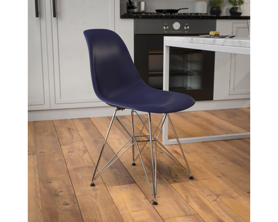 BLNK Elon Series Plastic Chair with Chrome Base