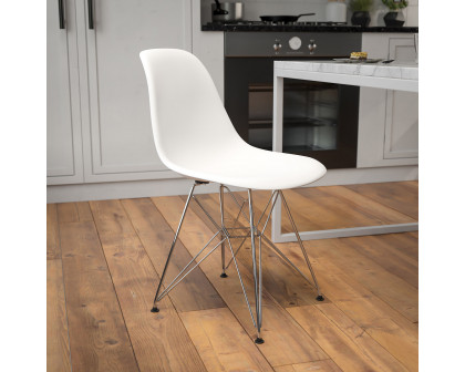 BLNK Elon Series Plastic Chair with Chrome Base