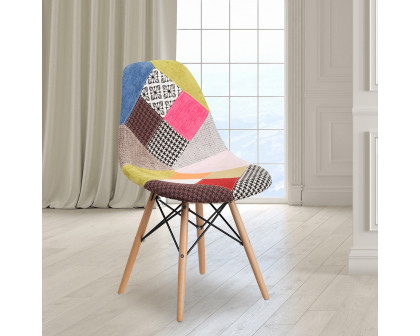 BLNK Elon Series Fabric Chair with Wooden Legs